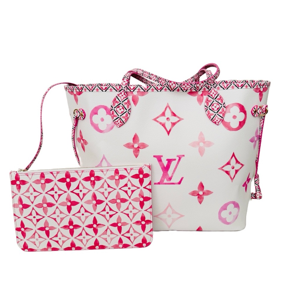 Louis Vuitton By the Pool Monogram Giant Neverfull MM Tote Rose Pink M22980 - Picture 5 of 15